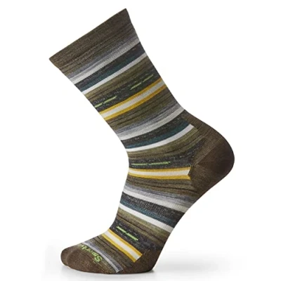 Image of Smartwool Everyday Margarita Crew Socks, Military Olive, X Large