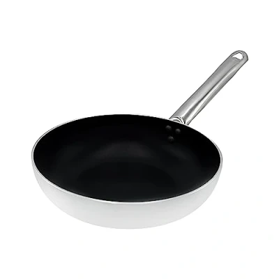 Image of Pentole Agnelli ALSA111BS28 Platinum Countersunk High Pan for Jumping, with Stainless Steel Tubular Handle, 28 cm, Silver
