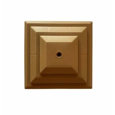 Image of Linic Plastic Fence Post Caps for a 4&quot; (100mm) Post, Rot Proof. UK Made. Free Postage (3, Light Brown)