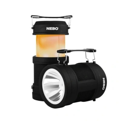 Image of NEBO BIG POPPY Rechargeable Flashlight and Lantern with Power Bank 300 Lumen 120 Spot Light,Black