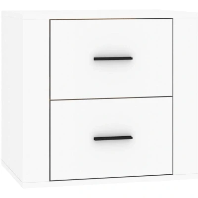Image of vidaXL Wall mounted Bedside Cabinet White 50x36x47 cm