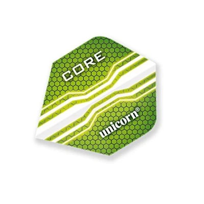 Image of Unicorn Core Dart Flights Hexagons Green Design Standard Plus Shape Durable 75 Micron Polyester PET