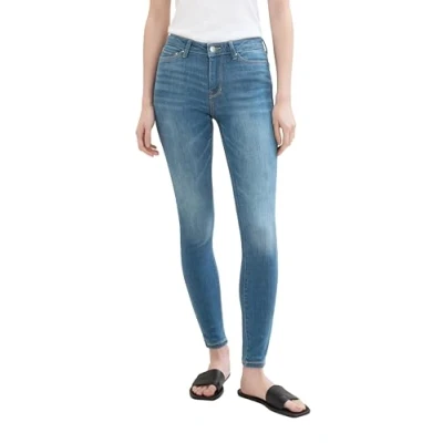 Image of TOM TAILOR Denim Women&#039;s 1040736 NELA Extra Skinny Jeans, 10118 Used Light Stone Blue Denim, S / 32L