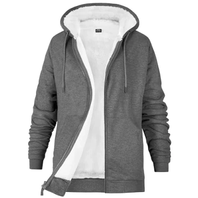 Image of CityComfort Womens Hoodie with Fleece Lining Zip Women Teenagers S XL Warm Cosy Outerwear Full Loungewear Gifts for Her (Charcoal, M)