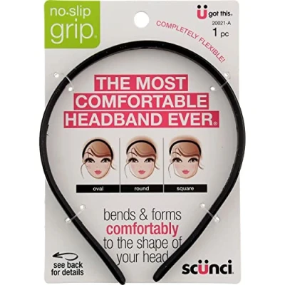 Image of Scunci, No Slip Grip, Bendable Headband, 1 Headband (1 Pack)