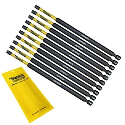 Image of 10 x SabreCut SCTP40152_10 152mm T40 TX40 Torx Tamper Proof Security Magnetic Impact Screwdriver Driver Bits Set Heavy Duty Compatible with Dewalt Milwaukee Bosch Makita and More
