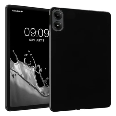 Image of kwmobile TPU Silicone Case Compatible with Xiaomi Redmi Pad Pro Soft Flexible Shock Absorbent Cover Black