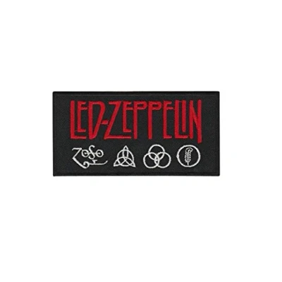Image of Led Zeppelin Silver Red Patch Badge Embroidered Iron on Applique Souvenir Accessory