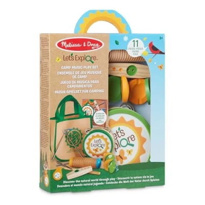 Image of Melissa &amp; Doug 40808 Let&#039;s Explore Camp Music Pretend Play Set 3+ Gift for Boy or Girl