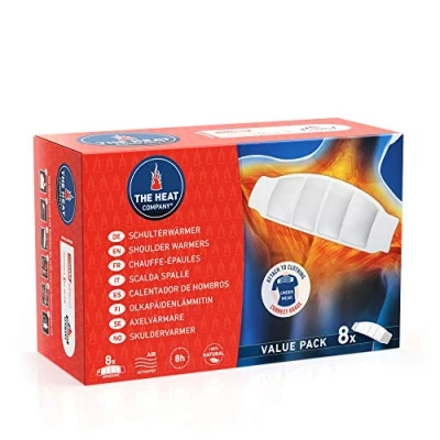 Image of THE Heat COMPANY Shoulderwarmer 8 Pieces EXTRA WARM Adhesive Neck Warmer Hours Pleasant Warmth Instant Air Activated Purely Natural