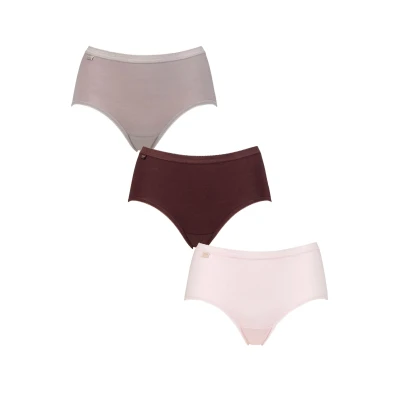 Image of Women&#039;s 3 Pair Sloggi Basic Midi Briefs Multi UK 22