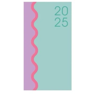 Image of 2025 Week To View Diary Slim And Fashion Girls Ladies Ribbon (Pastel With Elastic Blue)