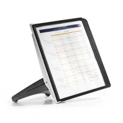 Image of Durable Display Unit Space Saving with 5 Panels A4 Black 5540/01