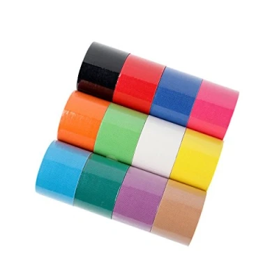 Image of PHYTOP Kinesiology Tape 12 Rolls Sports Athletic in Rainbow Mixed Colors, Muscle for Support and Recovery