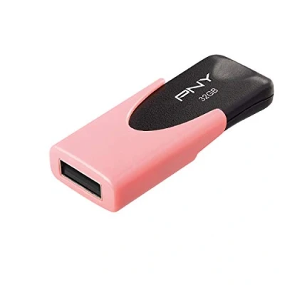 Image of PNY 64GB Attaché 4 USB Flash Drive 64 GB Type A 2.0 Pink Drives (64 GB, A, 2.0, 25 MB/s, Slide, Pink)