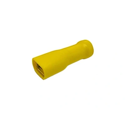Image of 11x TECNIKS Pack of 100 Yellow 1/4&quot; Female Insulated C111