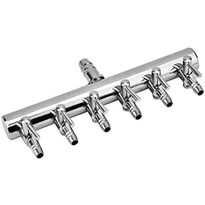 Image of Pssopp Aquarium Air Flow Splitter Fish Tank Control Valve Stainless Steel Oxygen Distributor Pump Accessories (6 Way)