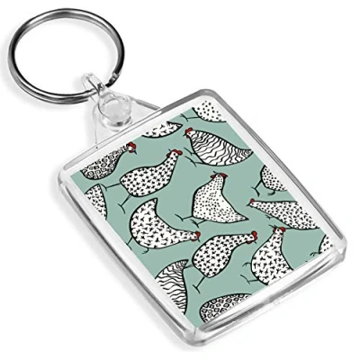 Image of Pretty Hens Keyring Chickens Farm Farmer Bird Mum Auntie Fun #13190