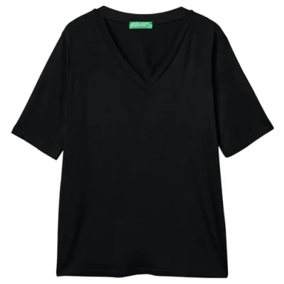 Image of United Colors of Benetton Women&#039;s T Shirt M/L 3096d102q, Black, L
