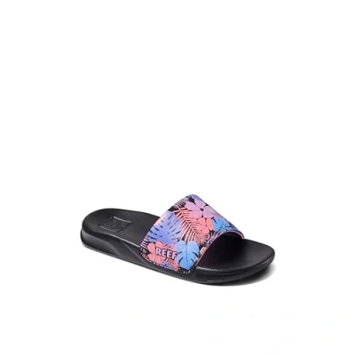 Image of Reef Girls Kids One Slide Sandal, Purple Fronds, 13 UK