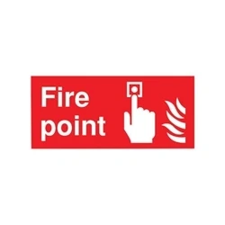 Image of Safety Sign Fire Point 100x200mm Self Adhesive
