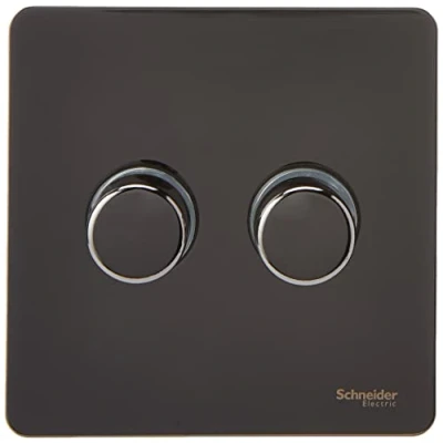 Image of Schneider Electric Ultimate screwless flat plate (USFP) Removable front for ease and efficient decorating Wiring Devices Black Nickel GU6422CBN