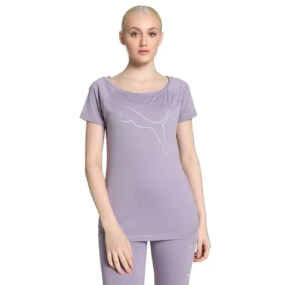 Image of Puma Train Favorite CAT TEE Sports Tshirt, Women&#039;s, Size: XS, Pale plum