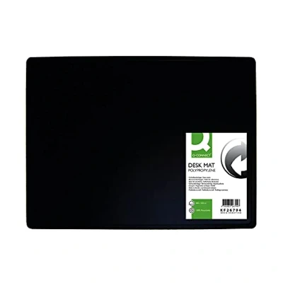 Image of Q Connect PP Desk Mat with Non Slip Surface 40X53 Black