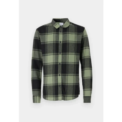 Image of ONLY &amp; SONS Men&#039;s Onsgudmund Ls Shirt Noos Long Sleeve, Black/Checks: Big sea Spray, M