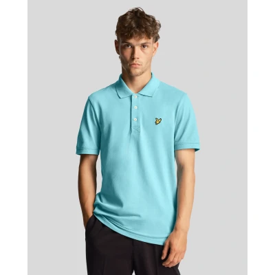 Image of Lyle &amp; Scott Plain Polo shirt, Men&#039;s, Size: Small, Alpine sky