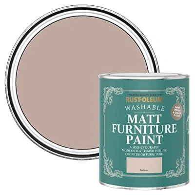 Image of Rust Oleum Light Pink Furniture Paint in Matt Finish Melrose 750ml