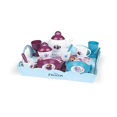Image of Frozen 2 Kids Tea Party Tray Set Pretty Time with 17 Accessories including Play Cutlery Ages 3+
