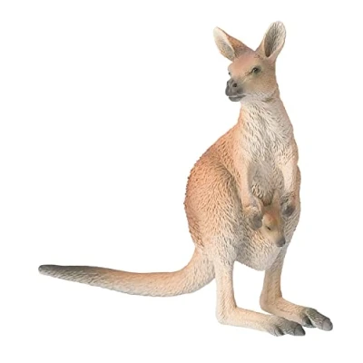Image of Bullyland 63565 Toy Figure Red Giant Kangaroo, Approx. 11.7 cm Animal Figure, Accurate to Detail, PVC Free, Ideal as a Small Gift for Children from 3 Years