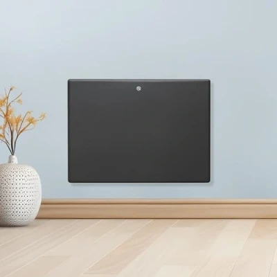 Image of Purus 600W Grey Electric Radiator Heaters for Home, Bathroom Safe Heater Setback Timer Lot 20 &amp; Advanced Thermostat Control Wall Mounted or Floor Standing Low Energy Panel