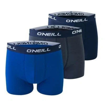 Image of O&#039;Neill Men&#039;s Boxer Shorts Plain Pack of 3 Briefs, Grey/Black (6569), S