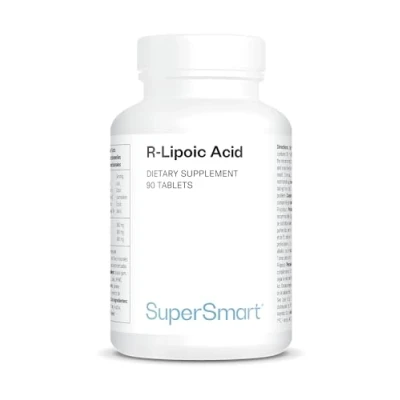 Image of Supersmart R Lipoic Acid Brain Boost &amp; Antioxidant Supplement Non GMO Gluten Free 90 Vegetarian Capsules