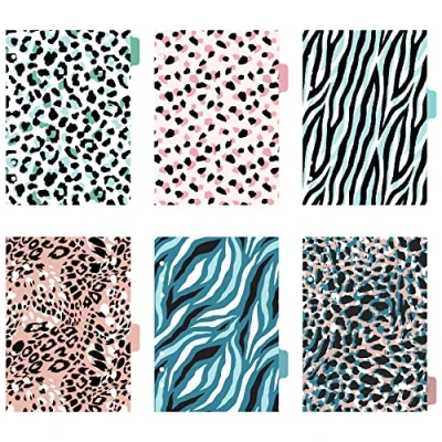 Image of Avery Planner Dividers for A5 Planners, 6 Tab Set, Flirty Animal Print Design, 1 Set (25440)