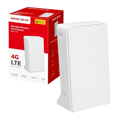 Image of Mercusys 300Mbps Wireless N LTE 4G Router with Sim Slot Unlocked, Maximum Network Coverage, Supports Up to 32 Devices, Available WAN Connection Backup, Ideal for Vacation, Business meeting (MB112 4G)