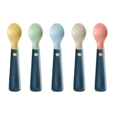 Image of Tommee Tippee Easigrip Self Feeding Weaning Spoons, Pack of 5,package may vary