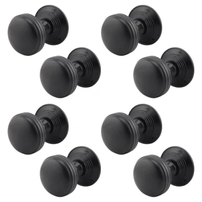 Image of EAI Lined Door Knobs Matt Black 4 Pairs of Mortice (55mm) for Internal Doors