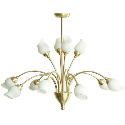 Image of Rimini Pendant 12 Light G9 Satin Brass