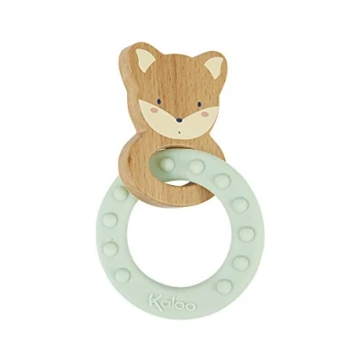 Image of Kaloo Home My Fox Teething Ring Green