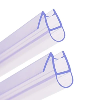 Image of HNNHOME Pair of 2 Bath Shower Screen Door Seal Strip for 6 8mm Glass Up to Gap