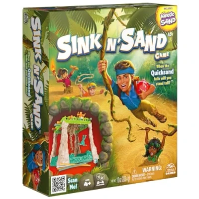 Image of Sink N’ Sand, Quicksand Kids Board Game with Kinetic Sand for Sensory Fun and Learning Easy Toy Gift Idea, Preschoolers Ages 4 up