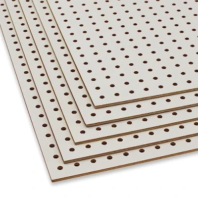 Image of Pegboard perforated wall for hobbies, jewellery storage, cabinet ordering, garage, workshop, basement, garden shed or kitchen, 5 plates 500x400x3 mm, hole diameter mm and 15 spacing
