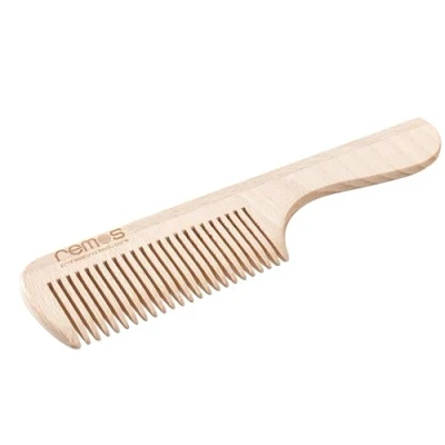 Image of Remos wooden comb with handle from indigenous beechwood, 22cm, fine teeth