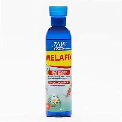 Image of API Pond MELAFIX Fish Bacterial Infection Remedy, Safe For Pets When Used As Directed, 237 ml Bottle