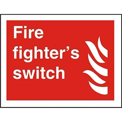 Image of Seco Fire Fighter&#039;s Switch &amp; Sign, 300mm x 200mm Photoluminescent Self Adhesive Vinyl