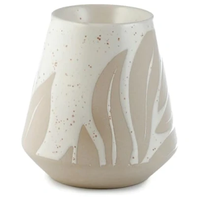 Image of Puckator Florens Hesperantha Glazed Oil Burner Cream Coloured Stoneware Living Room Accessories Wax Liquidizer Burners For Essential Oils Melt Holder Fragrance