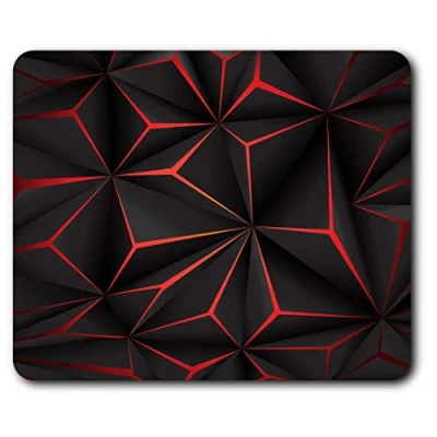 Image of Black &amp; Red Futuristic Mouse Mat Pad Computer PC Laptop Gaming Office Home Desk Accessory Gadget 12953